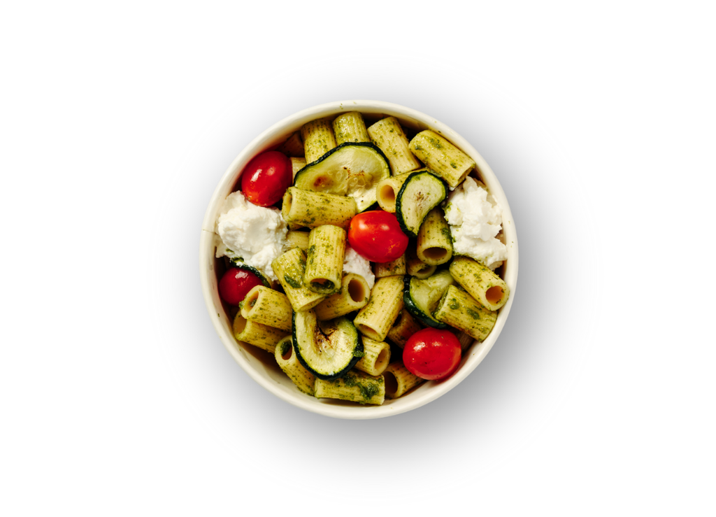 Green rigatoni