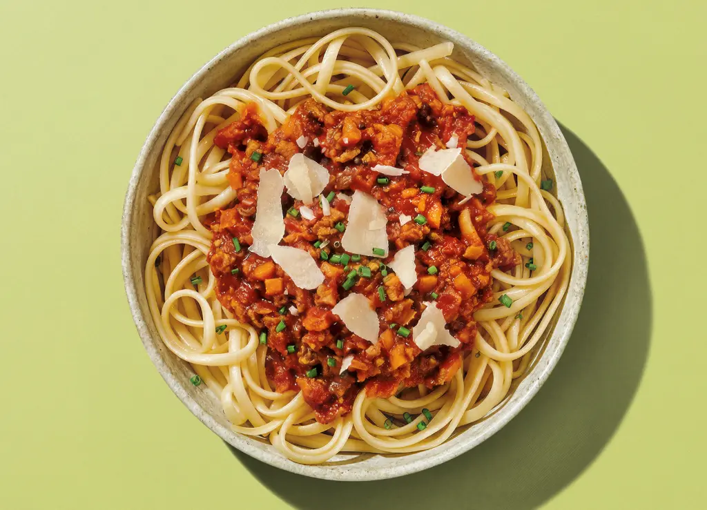 Linguini groente-bolognesesaus	