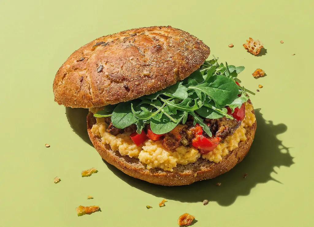 Bagel oeufs brouillés 