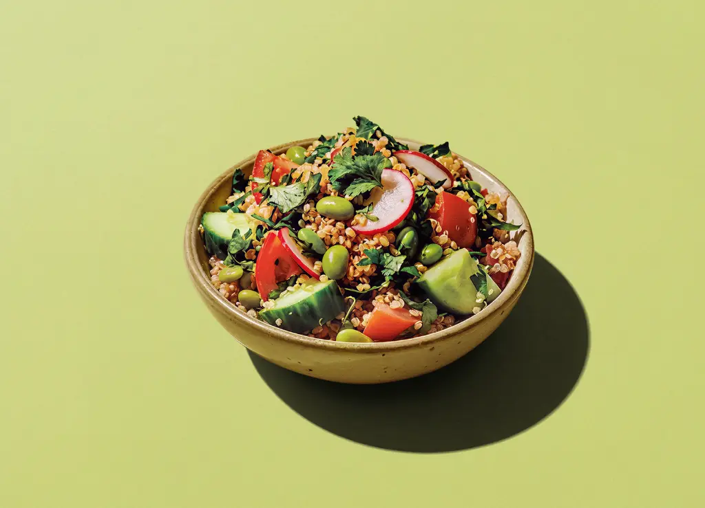 Small quinoa and cucumber salad