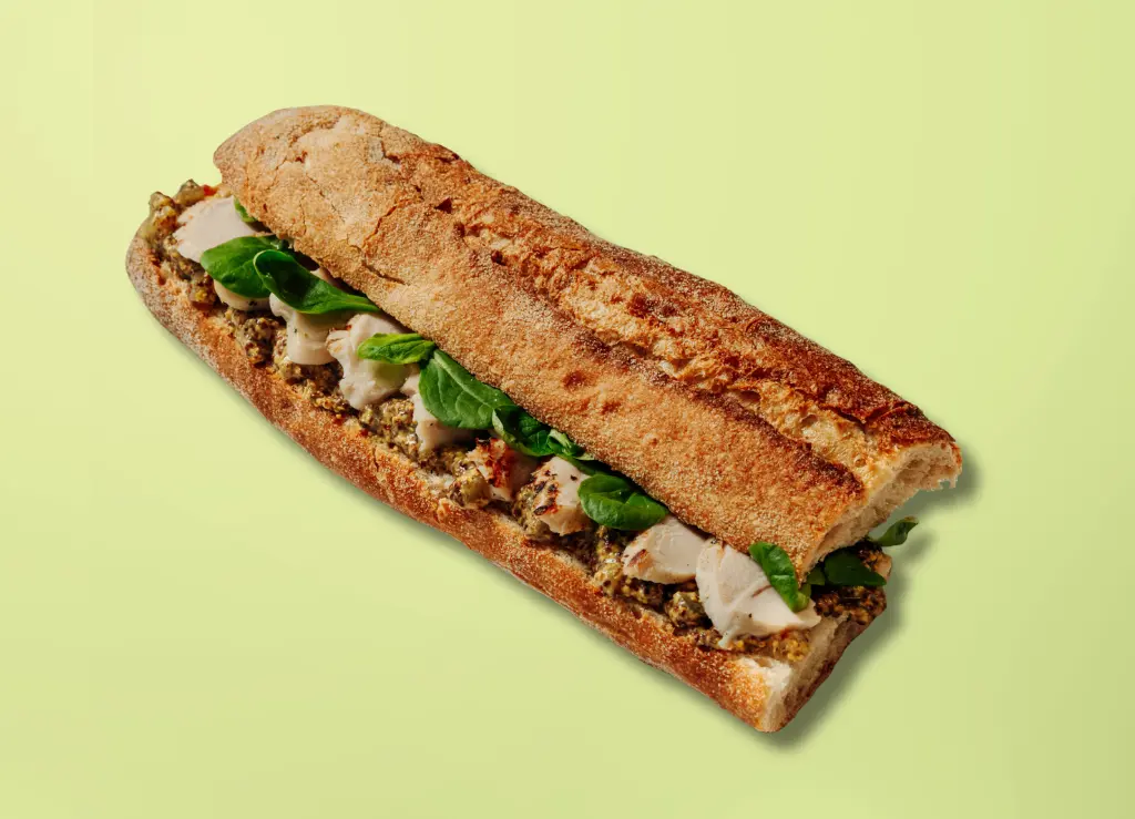 Chicken and mustard sandwich