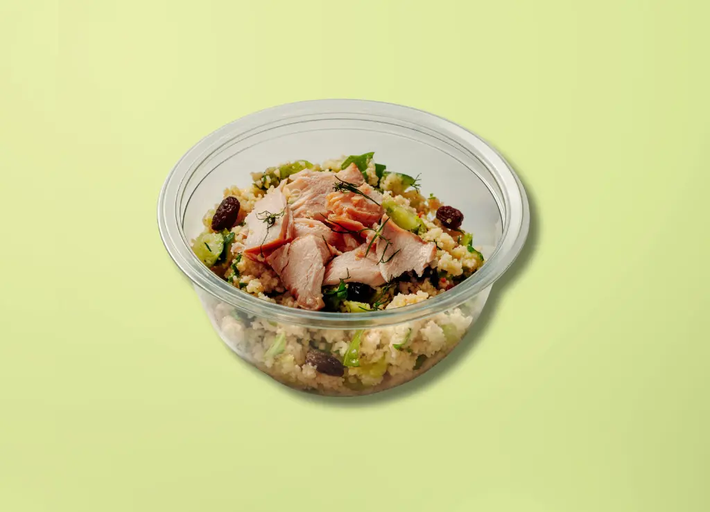 Small salmon tabbouleh