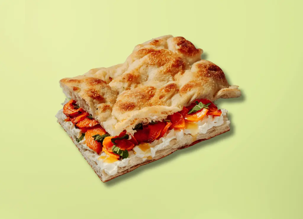 Goat cheese & butternut focaccia