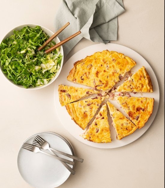 Tarte jambon, lardons et Emmental
