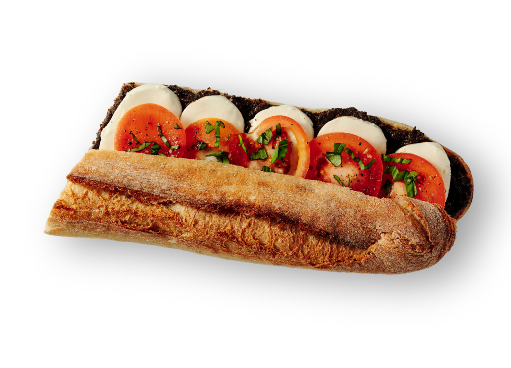 Mozzarella, tomaat sandwich